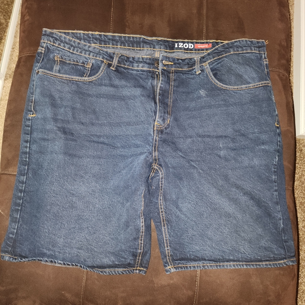 Mens Izod blue jean shorts sz48